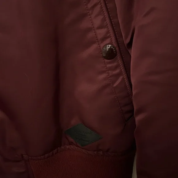 Women’s rag & bone Burgundy Bomber - Picture 2 of 5